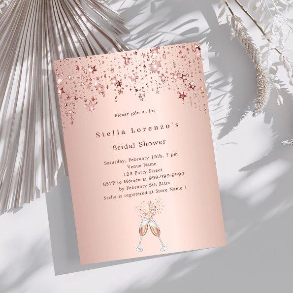Rose gold stars cheers