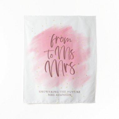 Rose Gold Stars Ms to Mrs  Backdrop