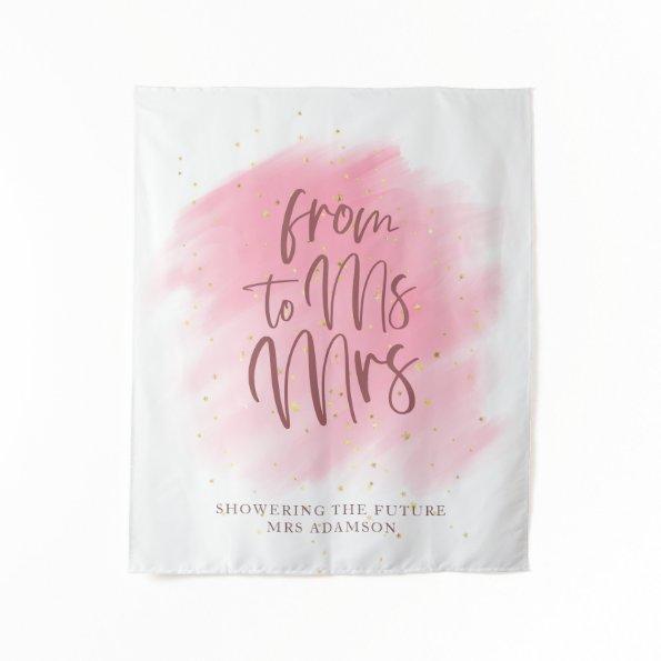 Rose Gold Stars Ms to Mrs  Backdrop