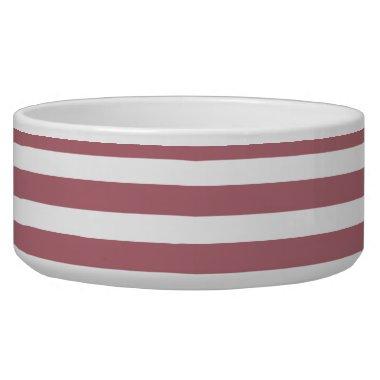 Rose Gold White Simple Horizontal Striped Bowl