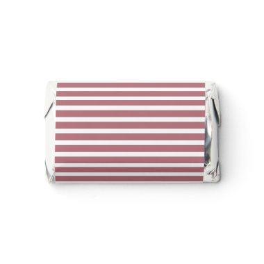 Rose Gold White Simple Horizontal Striped Hershey's Miniatures