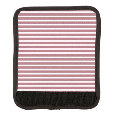 Rose Gold White Simple Horizontal Striped Luggage Handle Wrap