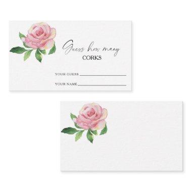 Rose - guess how many corks bridal game enclosure