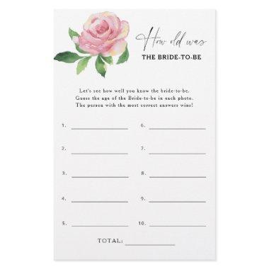 Rose - How old was the bride to be game