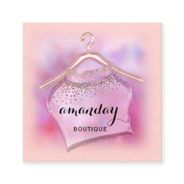 Rose Ombre Fashion Shop Boutique Cloth Hanger Square Business