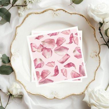 Rose petals pattern Petals and Prosecco Bridal Napkins