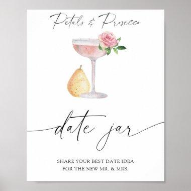 Rose prosecco - date night ideas. Date jar bridal Poster