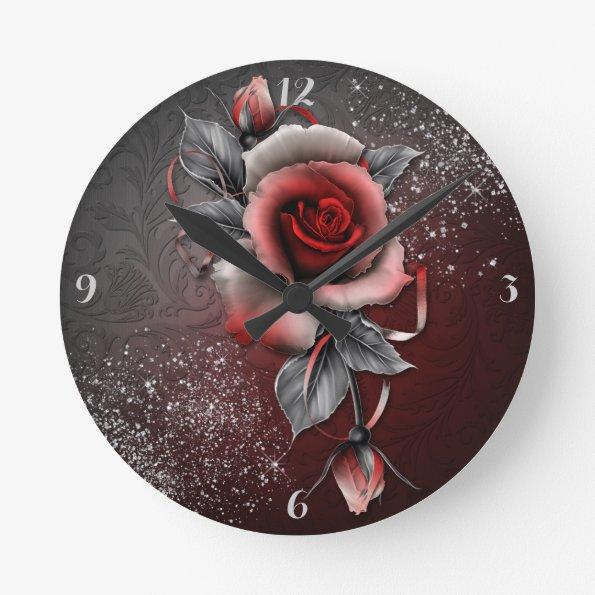 *Rose -Round (Medium) Clock