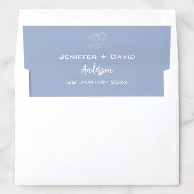 Rose Sketch Personalized Wedding/  Envelope Liner