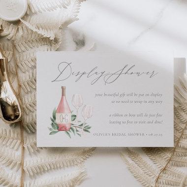 Rosé Wine Bridal Shower Gift Display Invitations