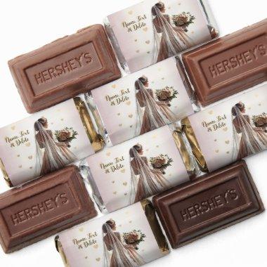 Rose Winter Wedding Bride Golden Shiny Heart Party Hershey's Miniatures
