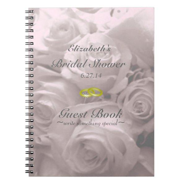 Roses-Bridal Shower Guest Book- Notebook