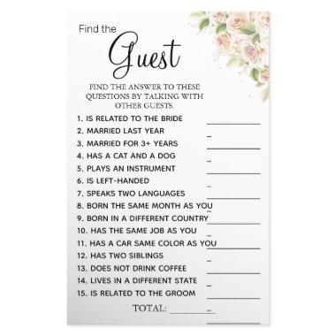 Roses Find the Guest  game  Flyer