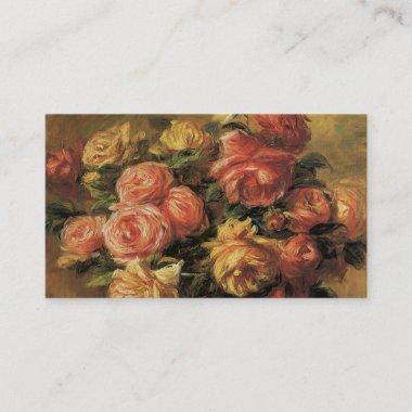 Roses in a Vase by Renoir, Floral Bridal Shower Enclosure Invitations