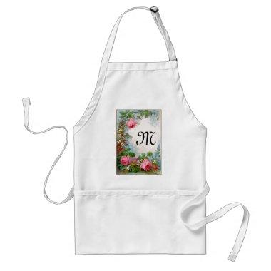 ROSES & JASMINES MONOGRAM ADULT APRON