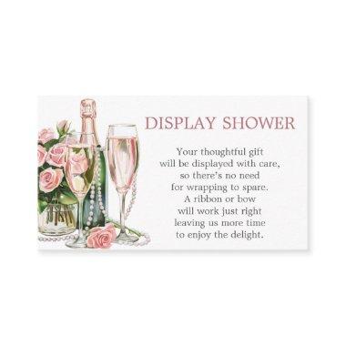Roses Pearls and Prosecco Bridal Display Shower Enclosure
