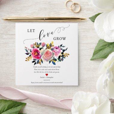 Roses Wedding Favors Let Love Grow Seed Packet  Envelope