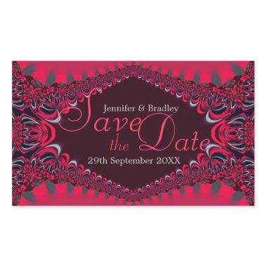 Rosiana Royal Lace Save the Date Sticker