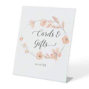 Rosy Pink Floral Invitations and Gifts Bridal Shower Pedestal Sign