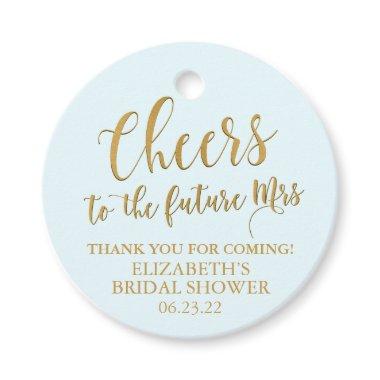 Round Modern Gold  Mini Champagne Favor Tags