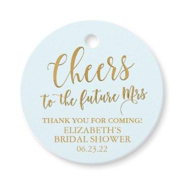 Round Modern Gold Bridal Shower Mini Champagne Favor Tags