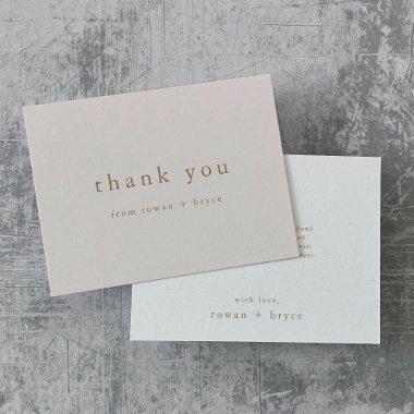 ROWAN Unique Pink Gold Minimalist Modern Simple Thank You