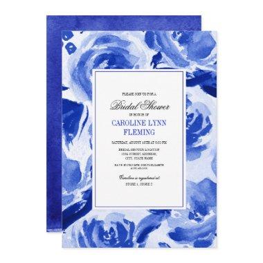 Royal Blue Floral Watercolor