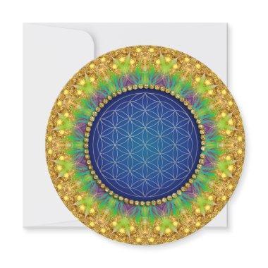 Royal Blue Gold Sacred Geometry