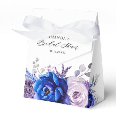 Royal Blue Lilac Purple Bridal Shower Thank You Favor Boxes