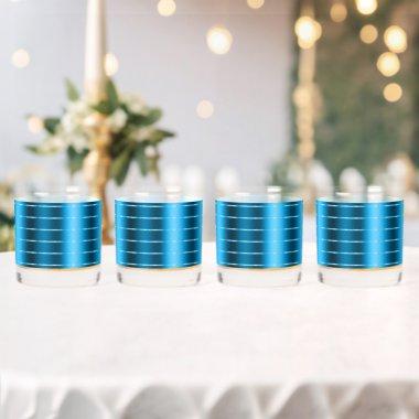 Royal Blue Ribbon Bow  Whiskey Glass