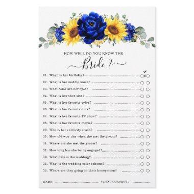 Royal Blue Rustic Sunflower  Game