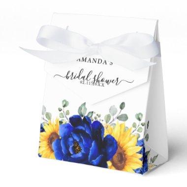 Royal Blue Rustic Sunflower Modern  Favor Boxes