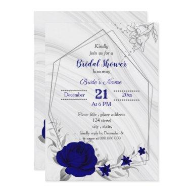 royal blue silver gray geometric