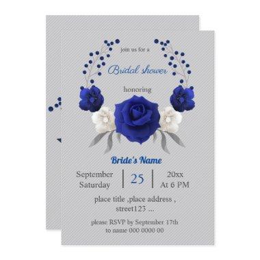 royal blue white flowers grey