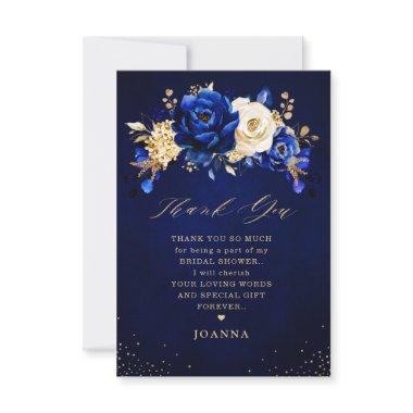 Royal Blue Yellow Gold Metallic  Than Thank You