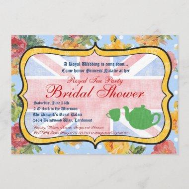 Royal British Bridal Shower Invitations