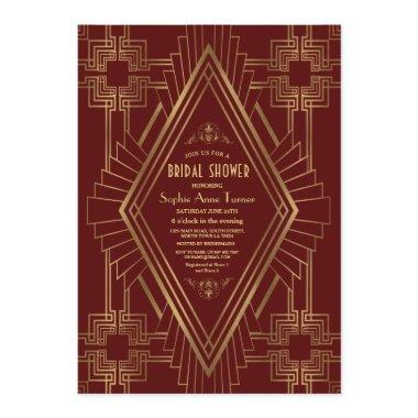 Royal Burgundy Gold Great Gatsby