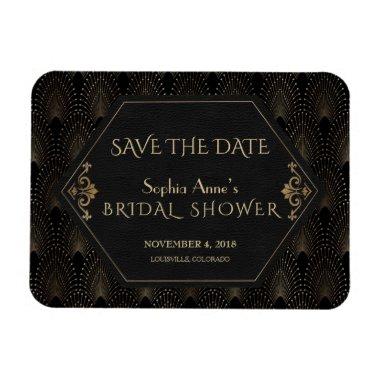 Royal Fleur-de-lis Gold Great Gatsby Bridal Shower Magnet