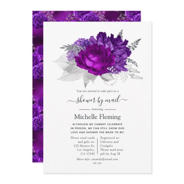 Royal Purple and Silver Floral Shower by Mail