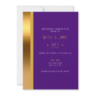 Royal Purple & Gold Elegant Glam Wedding