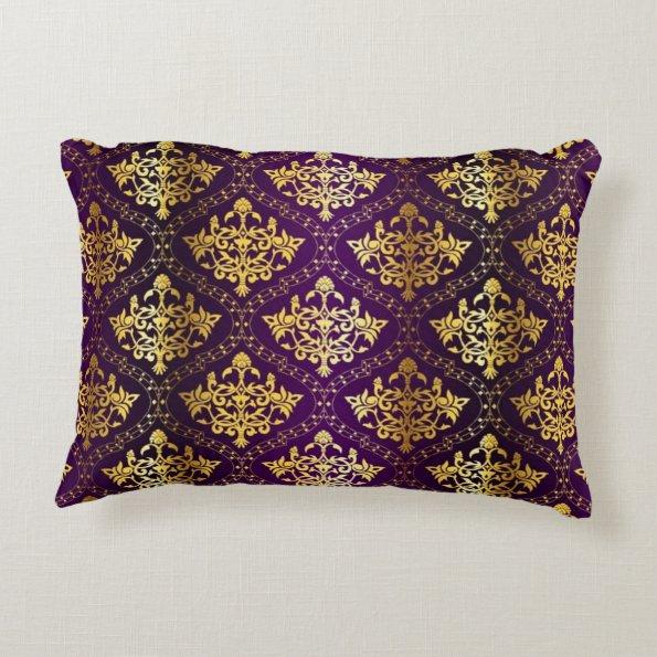 Royal Purple & Gold Pillow