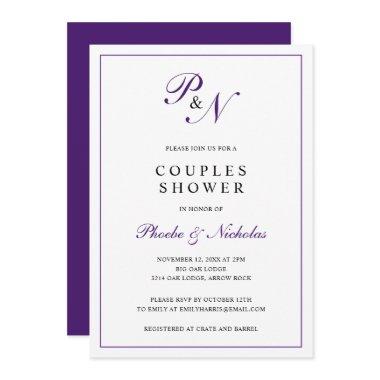 Royal Purple Monogram Couples