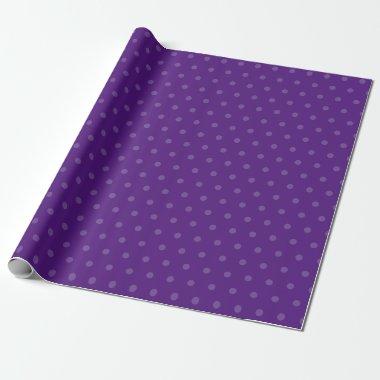 Royal Purple Vintage Classic Polka Dots Elegant Wrapping Paper