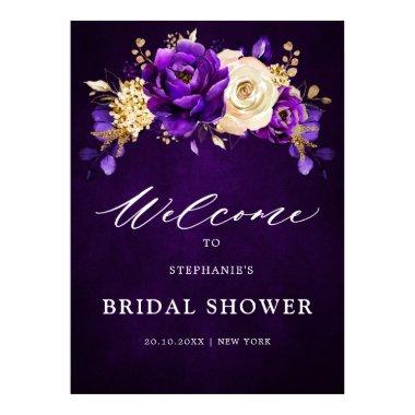 Royal Purple Violet Gold  Welcome Po Poster