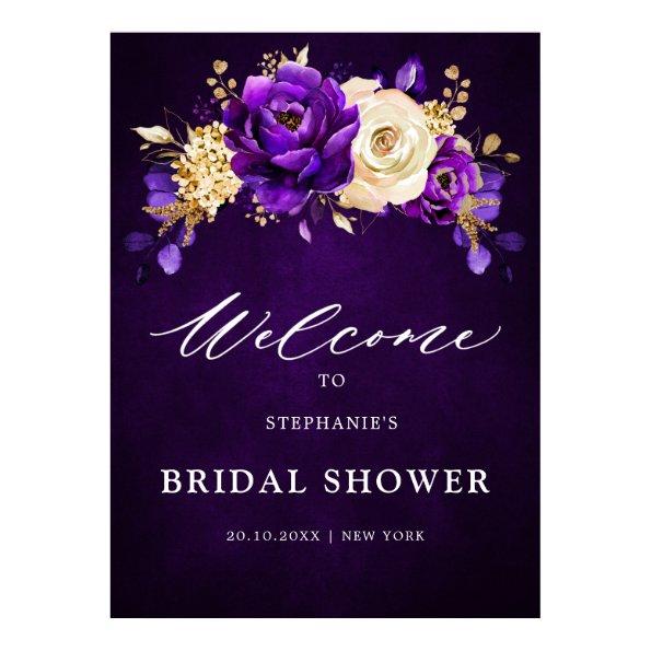 Royal Purple Violet Gold  Welcome Po Poster