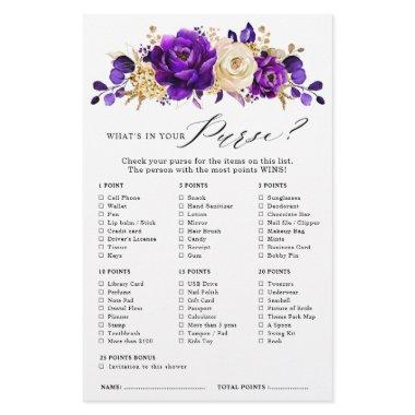 Royal Purple Violet Gold Floral  Game
