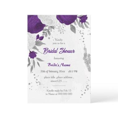 royal purple white flowers silver