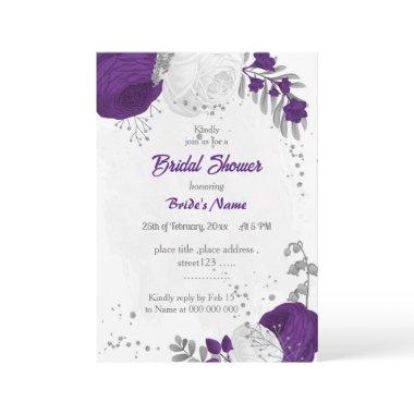 royal purple white flowers silver