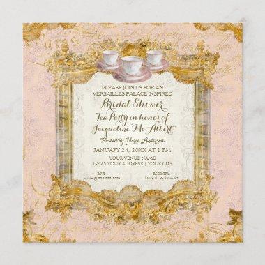 Royal Versailles Palace Tea Party Bridal Shower Invitations