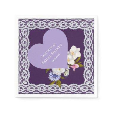 Royale Plum and Lace  Napkins